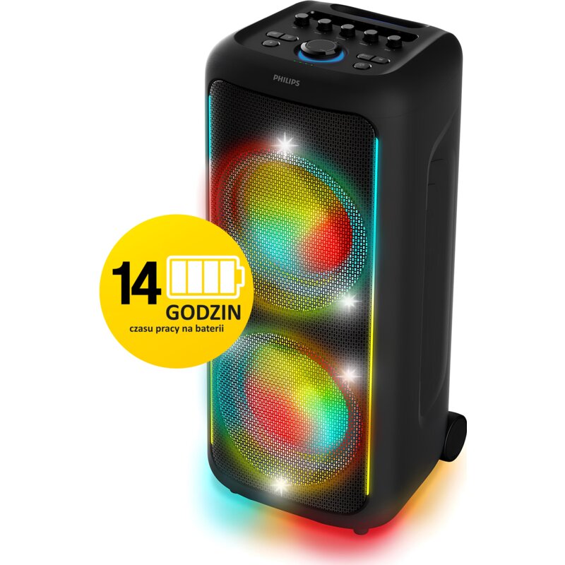 Power Audio PHILIPS TAX5000E/10, 100W, Bluetooth, Bateria 14 godzin, Aplikacja Philips Entertainment, Auracast, IPX4