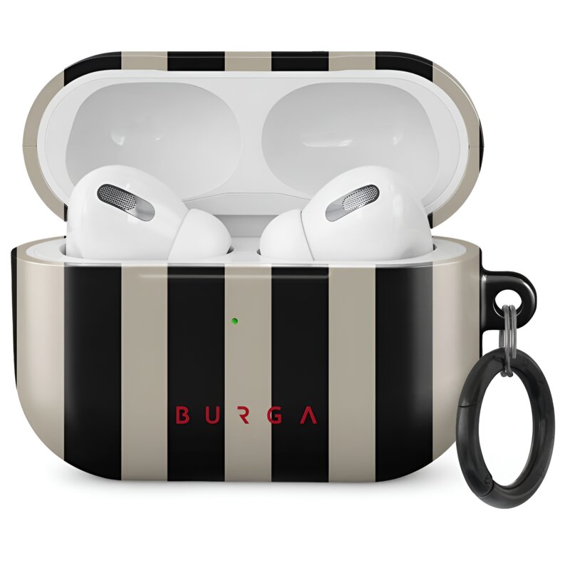 Etui na słuchawki BURGA Prophecy do Apple Airpods Pro Czarno-beżowy