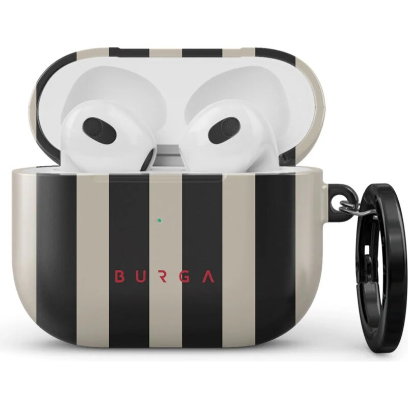 Etui na słuchawki BURGA Prophecy do Apple AirPods 3 Czarno-beżowy