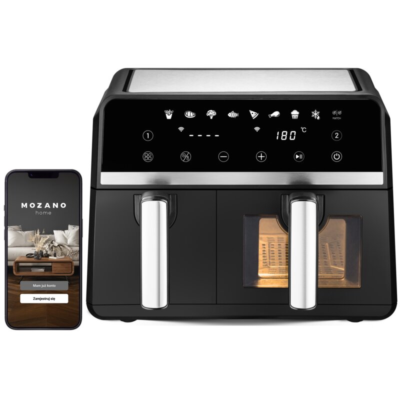 Air Fryer Frytkownica beztłuszczowa MOZANO Duofry Unlimited 9l WI-FI 8 Programów