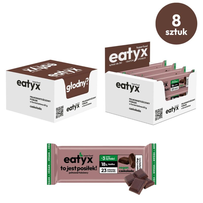 Baton proteinowy EATYX Hyperfood Czekoladowy (8 x 60 g)