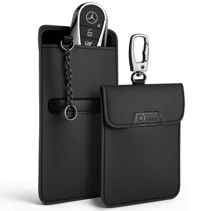 Etui z ochroną RFID na kluczyki TECH-PROTECT KLR400 Keyless RFID Signal Blocker Case Czarny