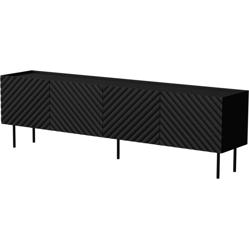 Szafka RTV 4D LUCCA 200x40x59 czarny