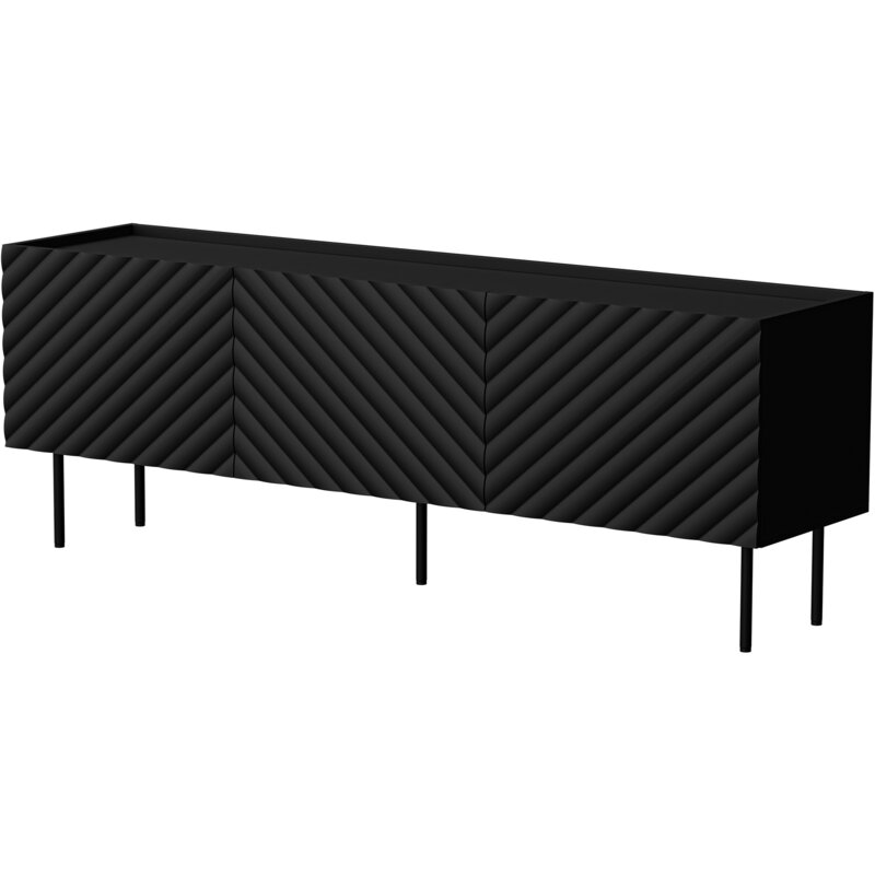 Szafka RTV 3D LUCCA 165x40x59 czarny