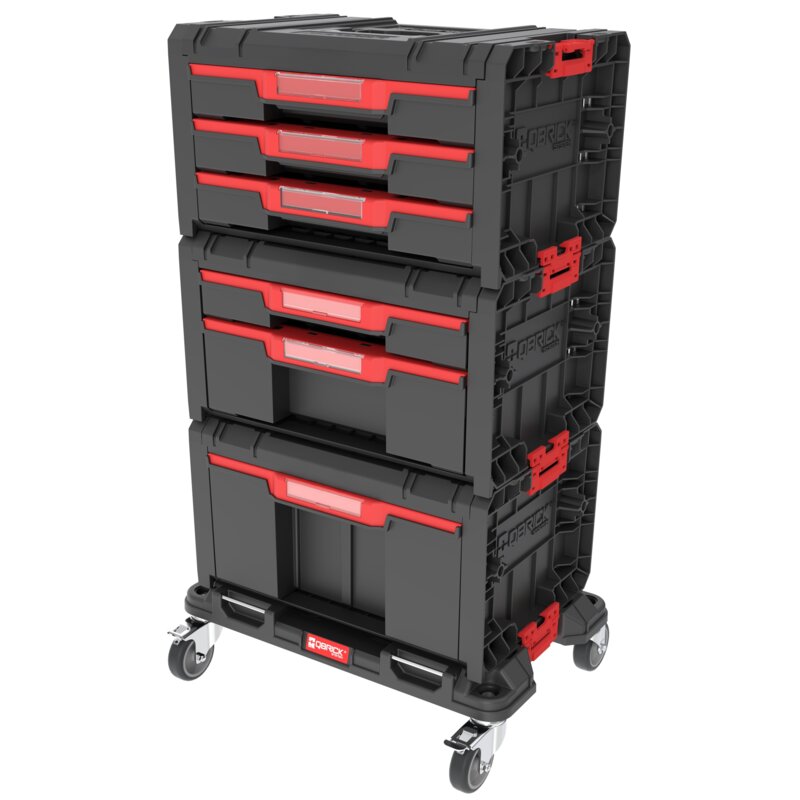 Zestaw skrzynek narzędziowych QBRICK System PRO Drawer Workshop SET 5 2.0 Czarny