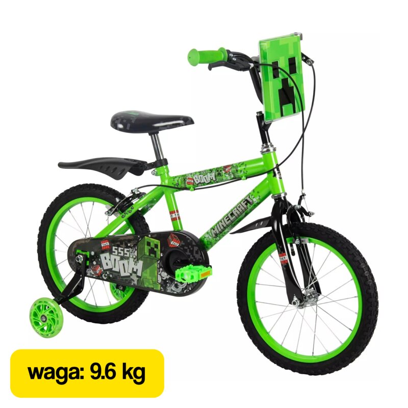 Rower dziecięcy HUFFY Minecraft 16 cali Zielony Wzrost: 100-120 cm Wiek: 5-7 lat