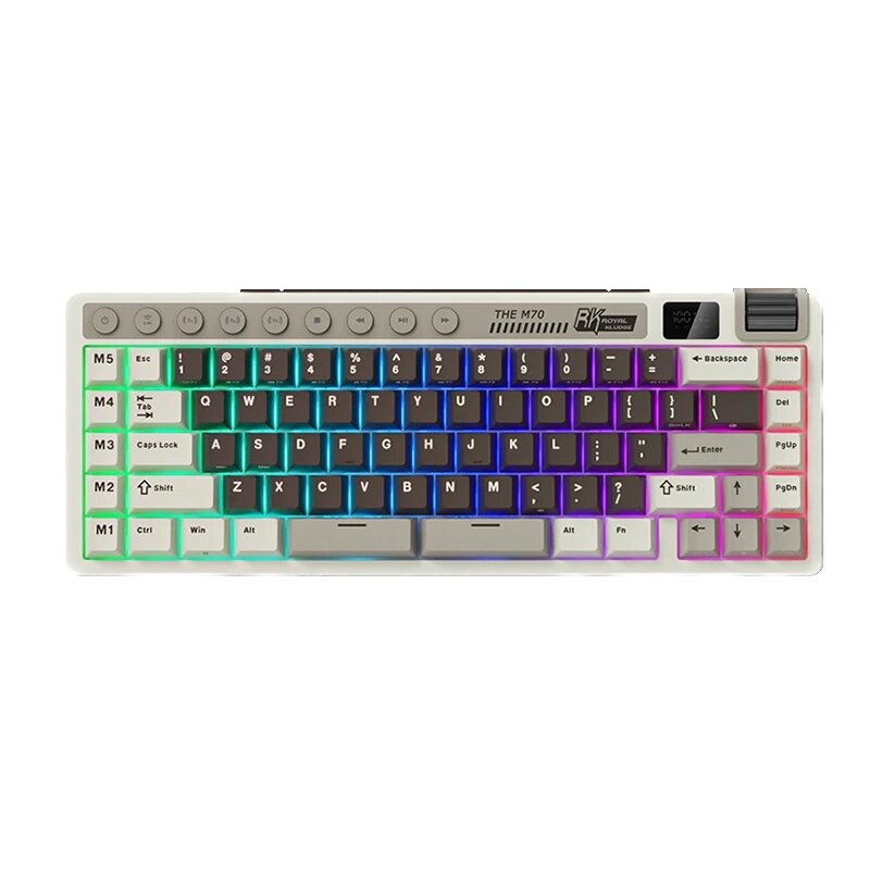 Klawiatura ROYAL KLUDGE RK M70 Mocha Grey Beige Switch