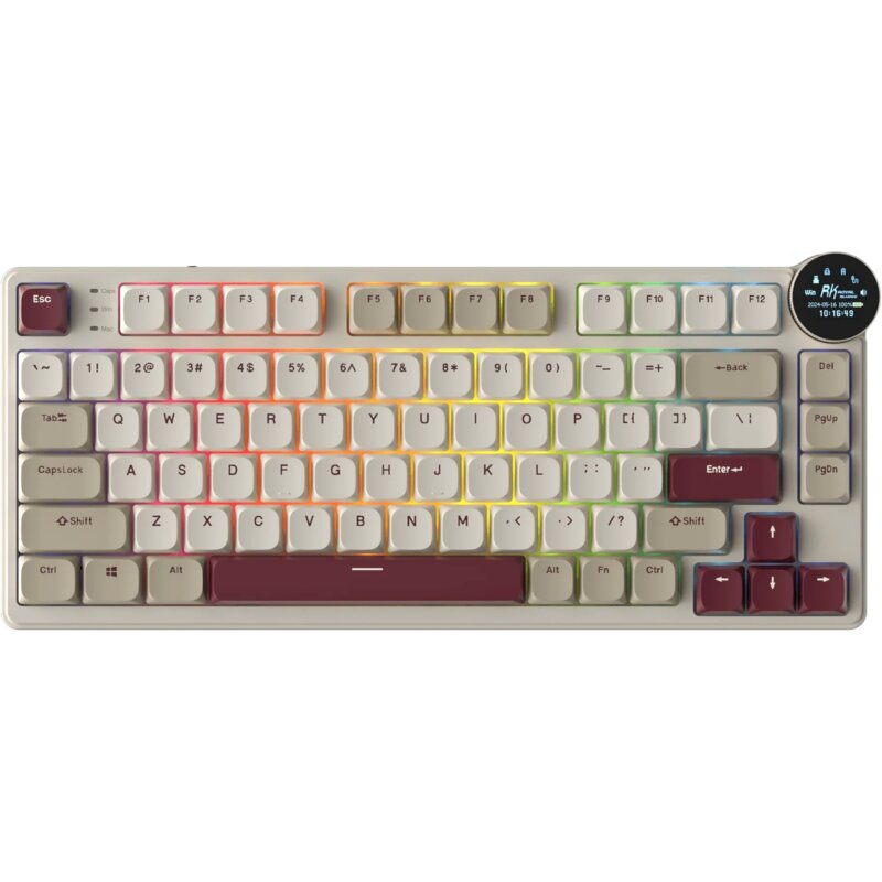 Klawiatura ROYAL KLUDGE RK N80 Rosy Clouds Brown Switch