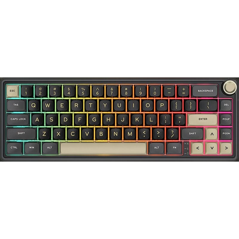 Klawiatura ROYAL KLUDGE R65 RGB Brown Switch Czarno-brązowy