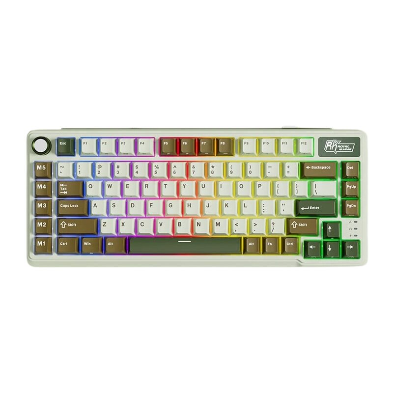 Klawiatura ROYAL KLUDGE L75 Palm Green Beige Switch