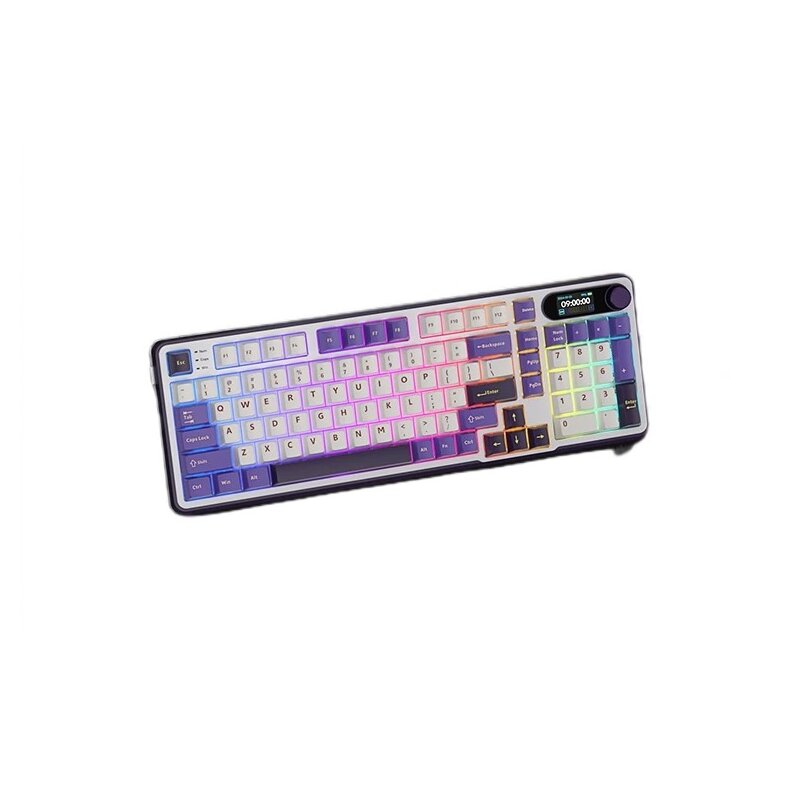Klawiatura ROYAL KLUDGE RK-S98 Brown Switch Biało-fioletowy
