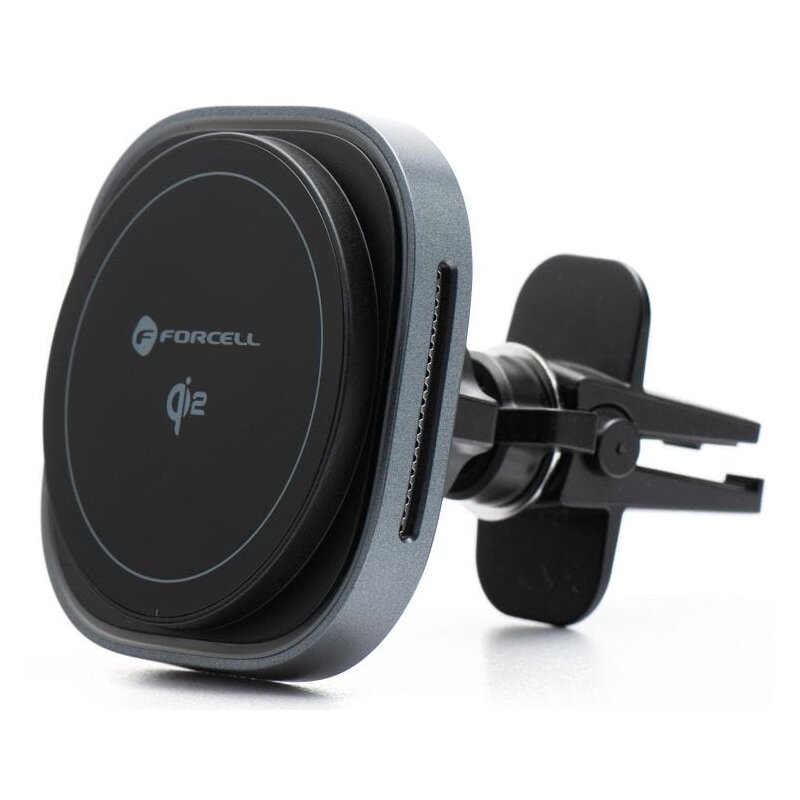 Uchwyt na telefon i smartfon FORCELL F-Grip AirMag F-07 Srebrny uchwyt samochodowy na kratkę nawiewu