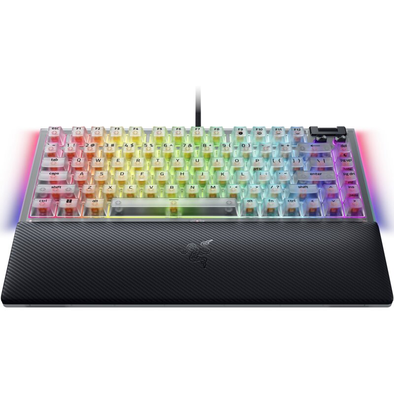 Klawiatura RAZER BlackWidow V4 Phantom RGB Hot-Swap Orange Tactile Gen-3 Switch Przezroczysto-biało-czarny
