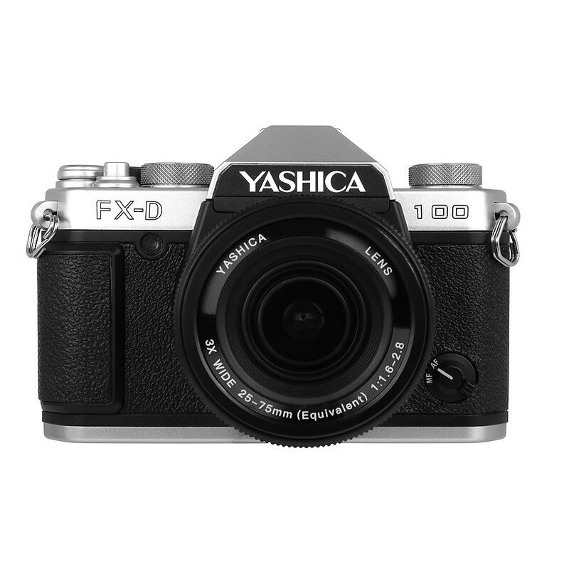 Aparat YASHICA FX-D 100 Srebrny, 13Mpix, 3x zoom optyczny, 4x zoom cyfrowy