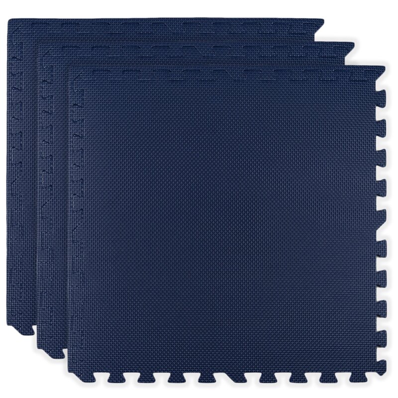 Mata piankowa HUMBI Puzzle 60 x 60 x 1 cm (3 elementy) Granatowy