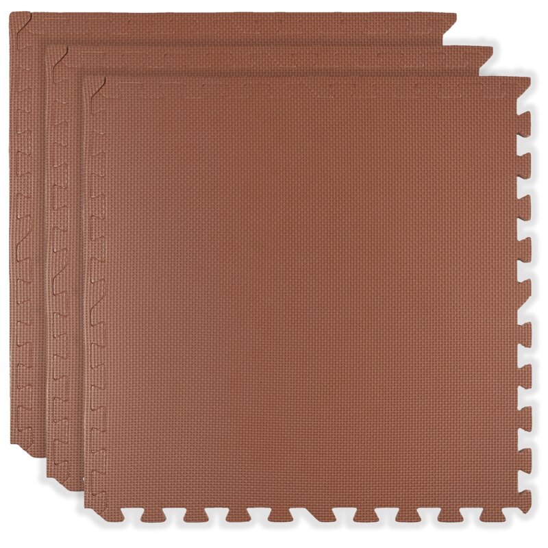 Mata piankowa HUMBI Puzzle 60 x 60 x 1 cm (3 elementy) Pomarańczowy