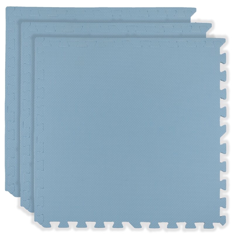 Mata piankowa HUMBI Puzzle 60 x 60 x 1 cm (3 elementy) Jasnoniebieski