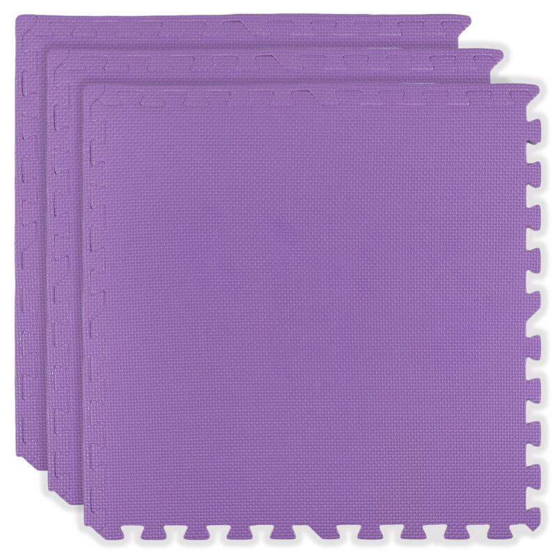 Mata piankowa HUMBI Puzzle 60 x 60 x 1 cm (3 elementy) Fioletowy