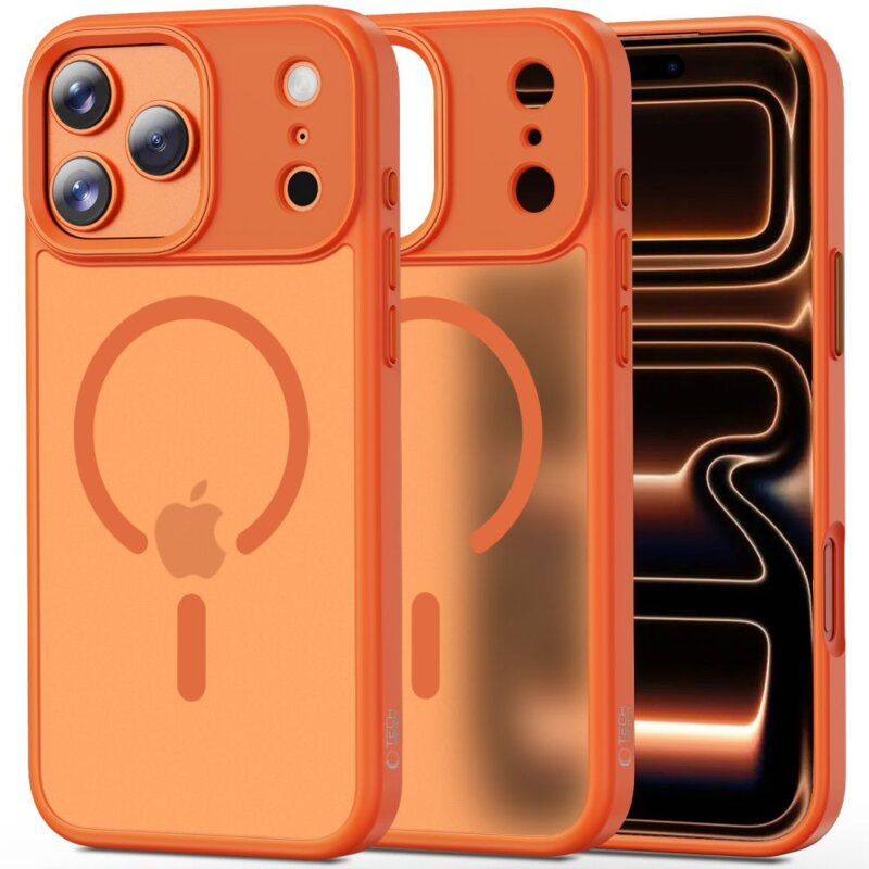 Etui TECH-PROTECT MagMat MagSafe do Apple iPhone 17 Pro Max Pomarańczowy
