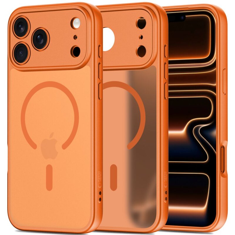 Etui TECH-PROTECT BasicMag MagSafe do Apple iPhone 17 Pro Pomarańczowy mat