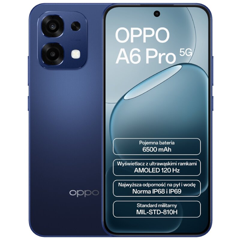 Smartfon OPPO A6 Pro 5G 8/256GB 6.57" 120Hz Niebieski