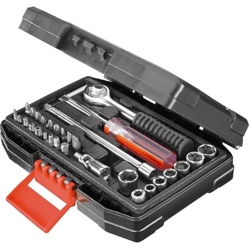 Zestaw kluczy nasadowych i bitów BLACK&DECKER A7142-XJ (31 elementów)