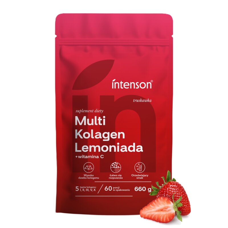 Kolagen INTENSON Multi Truskawkowy (660 g)