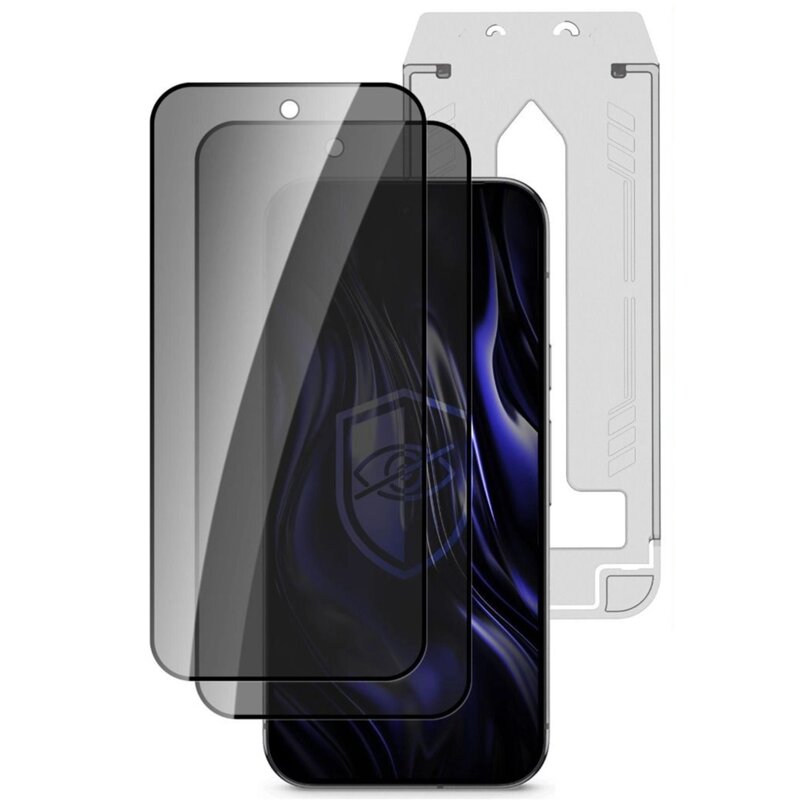 Szkło prywatyzujące 3MK Hardy Privzone 9H do Google Pixel 9 Pro (2 szt.)