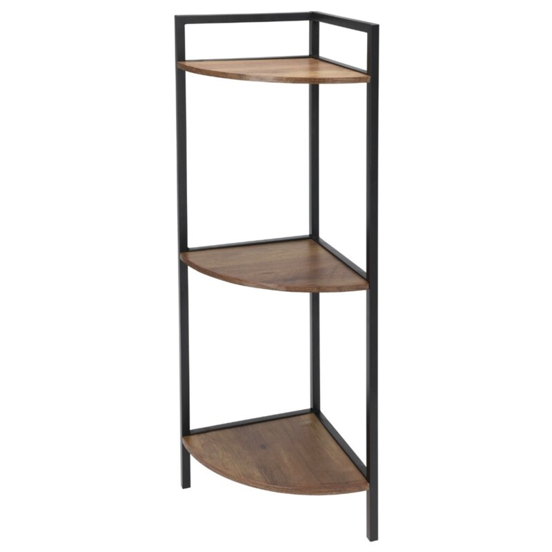 Regał TRENDS4YOU Narożny 23.5 x 23.5 x 76 cm Czarny