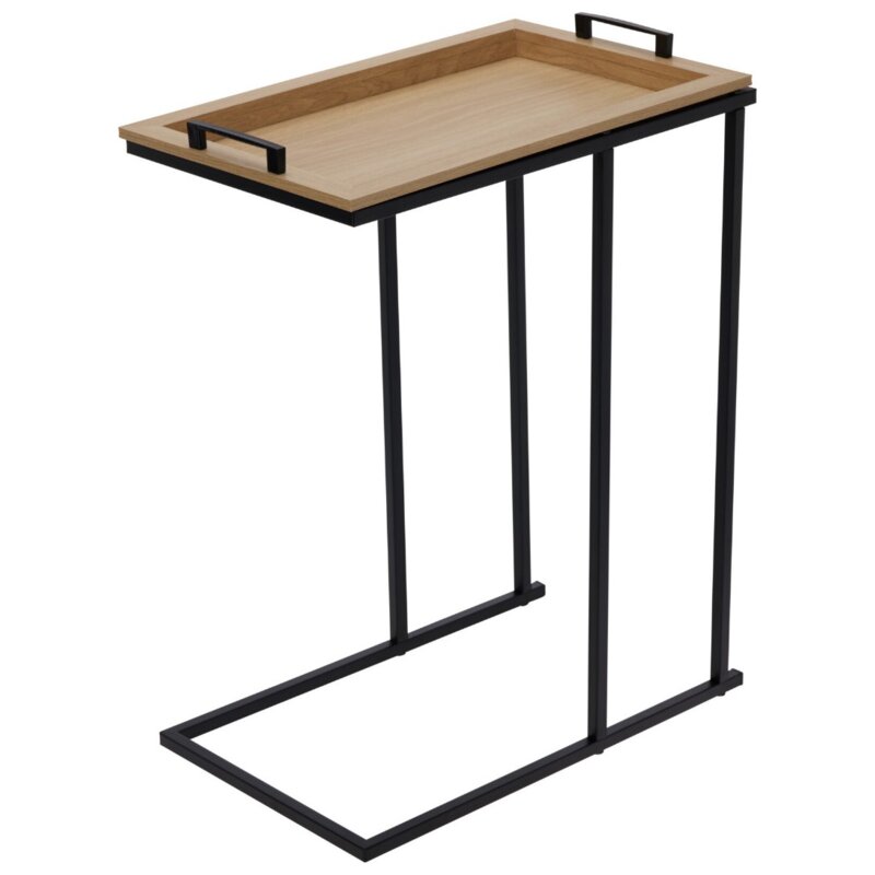 Stolik kawowy boczny TRENDS4YOU Taca MDF Czarny