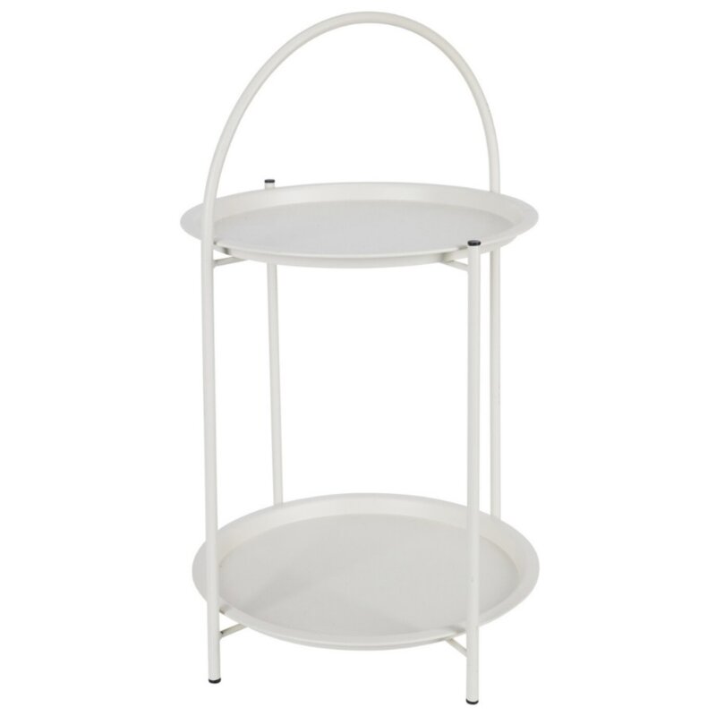 Stolik kawowy dwupoziomowy KOOPMAN 40 x 66 cm Biały