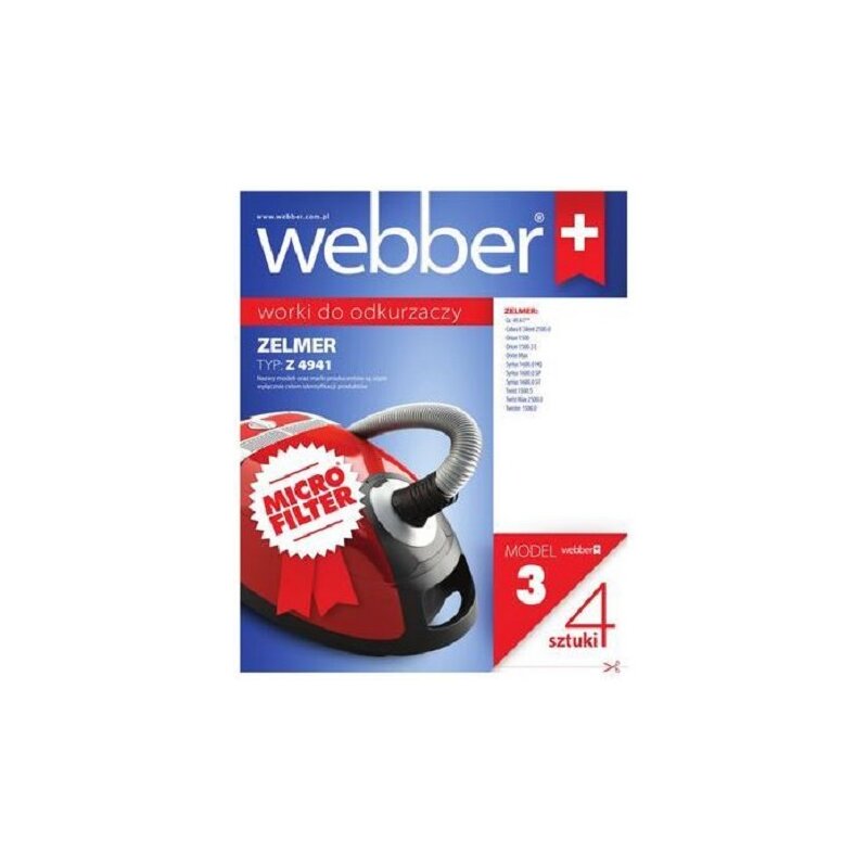 Worek do odkurzacza WEBBER 3 (4 sztuki)