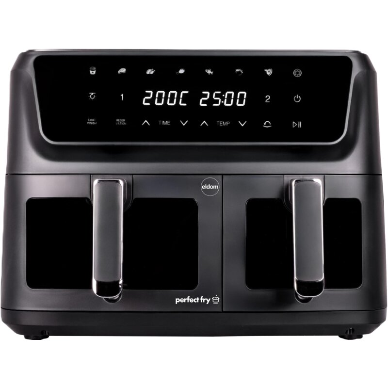 Air Fryer Frytkownica beztłuszczowa ELDOM FR220 Dualo 11l z podwójnym koszem i okienkiem do obserwacji postępów gotowania