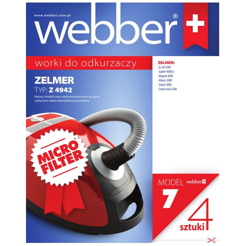 Worek do odkurzacza WEBBER 7 (4 sztuki)