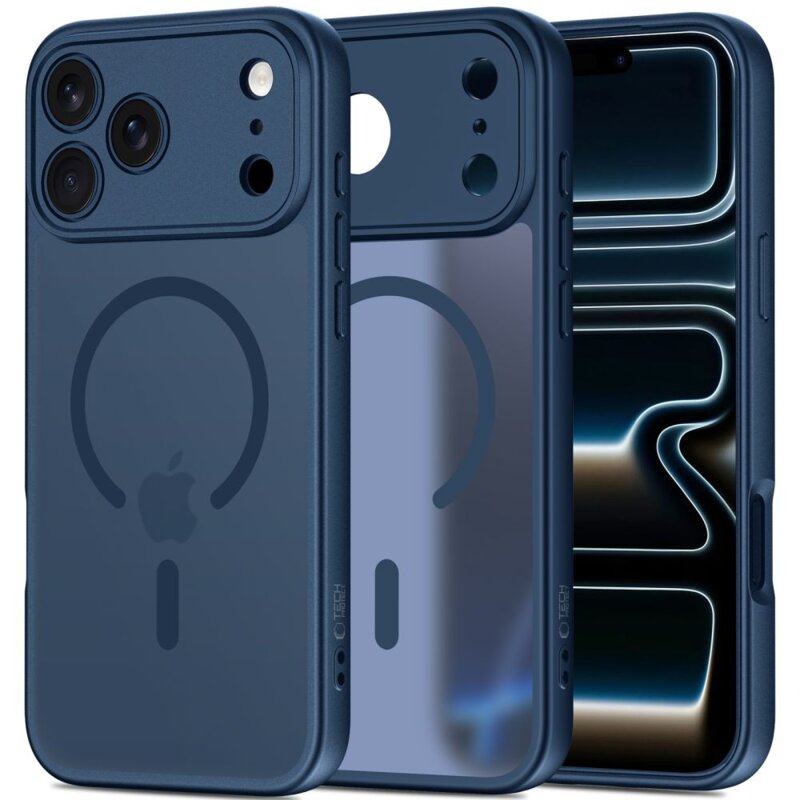 Etui TECH-PROTECT BasicMag MagSafe do Apple iPhone 17 Pro Max Granatowy mat