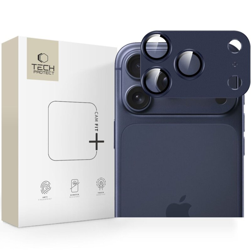 Nakładka na aparat TECH-PROTECT CamFull Fit+ do Apple iPhone 17 Pro Max Granatowy
