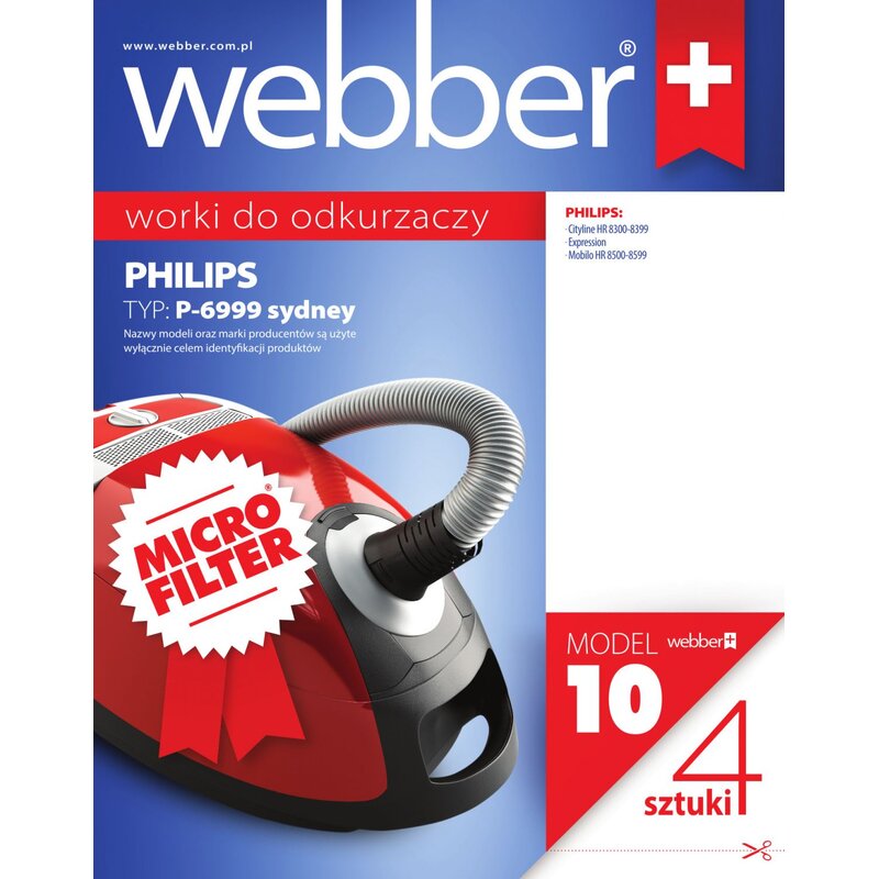 Worek do odkurzacza WEBBER 10 (4 sztuki)