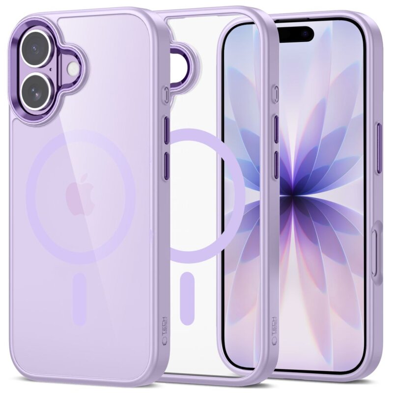 Etui TECH-PROTECT MagMat MagSafe do Apple iPhone 17 Przezroczysto-fioletowy