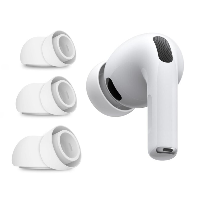 Nakładki na słuchawki TECH-PROTECT Ear Tips do Apple AirPods Pro 3 Biały (3 pary)