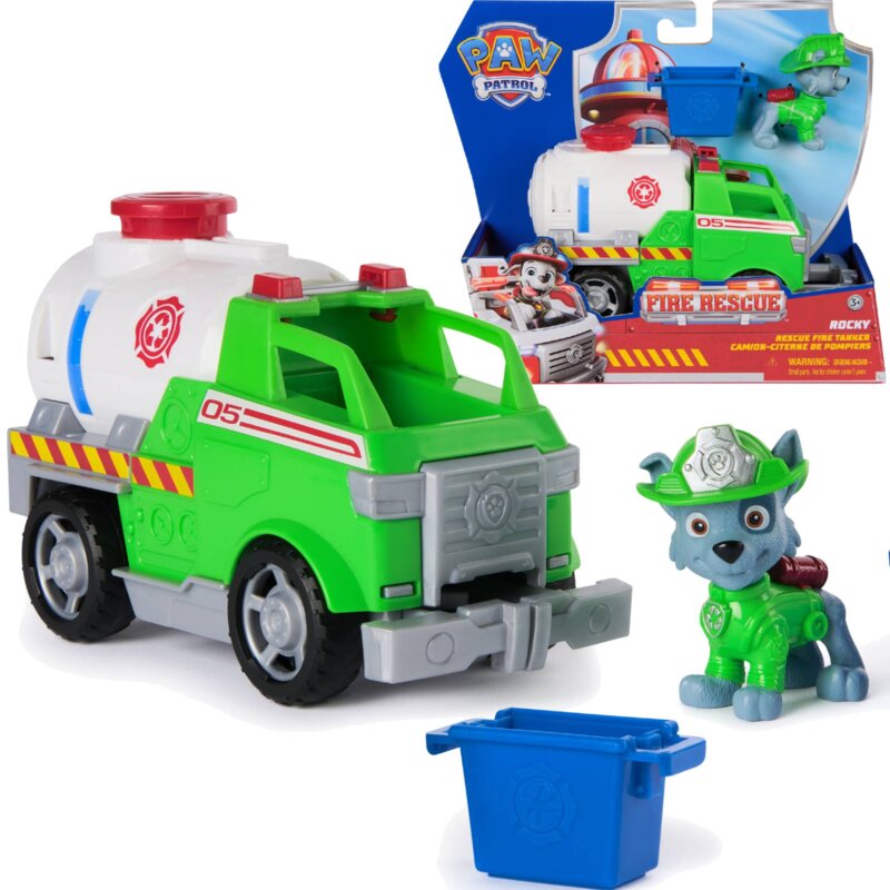 Pojazd SPIN MASTER Psi Patrol Cysterna Rocky + figurka 6072699 20151504