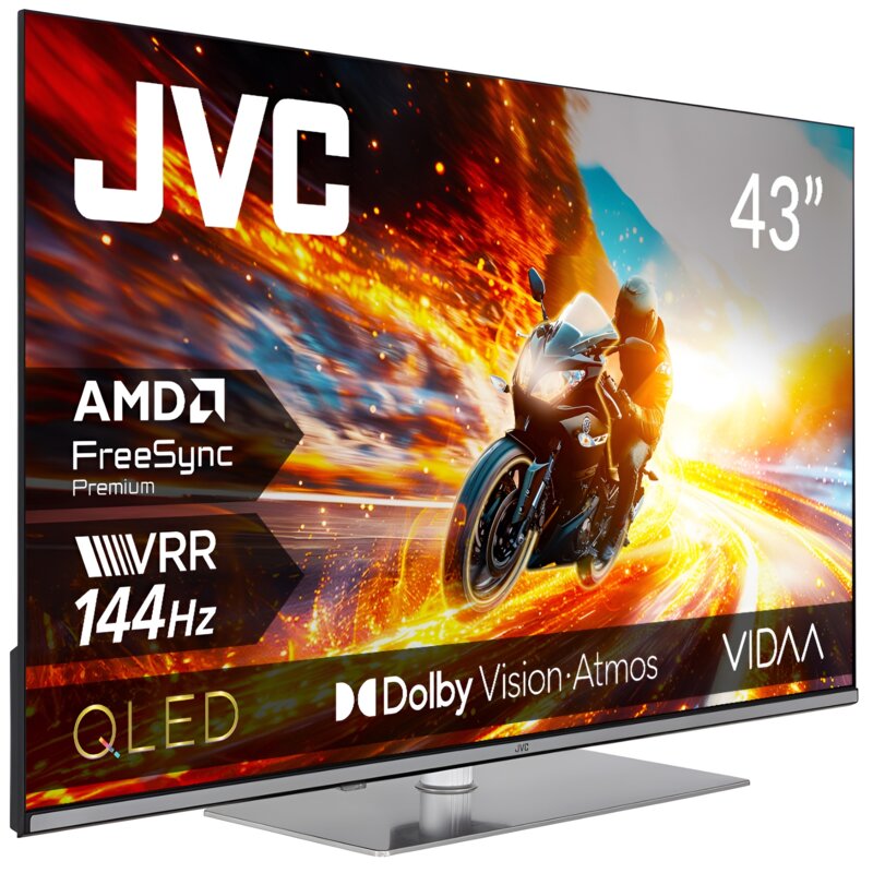 Telewizor JVC LT-43VDQ950P 43" QLED 4K 144Hz VRR VIDAA Dolby Atmos Dolby Vision HDMI 2.1