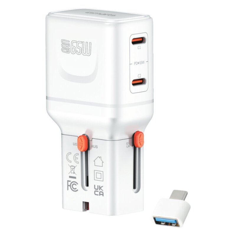4smarts World Travel Nomad Pocket 2x USB-C 65W Biały
