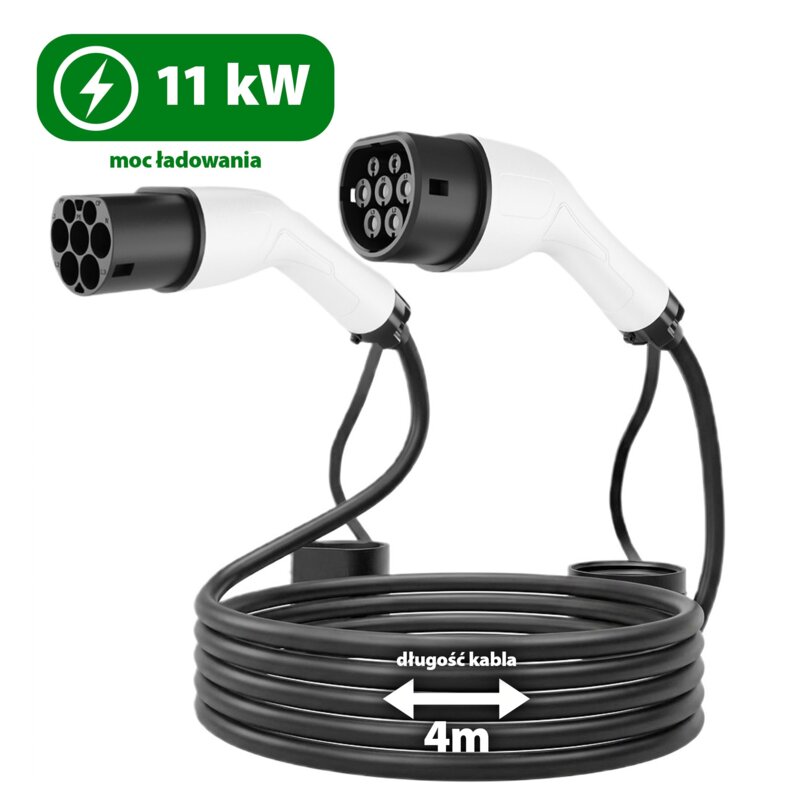 Kabel do ładowania samochodu elektrycznego ENERGENIE EV-T2MF-11KW-4M