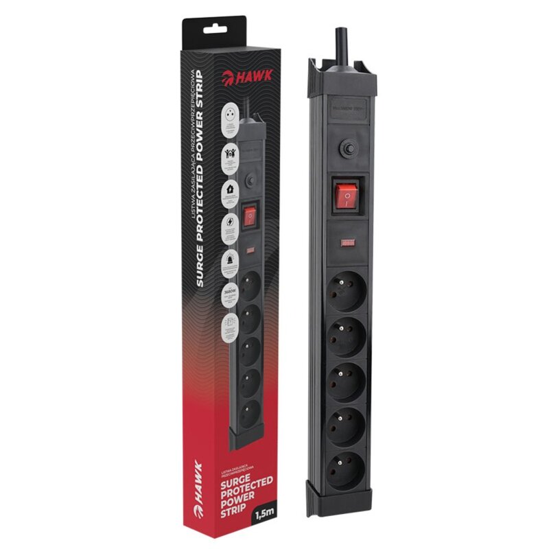 Listwa HAWK HWPS502BK (1.5 m) Czarny