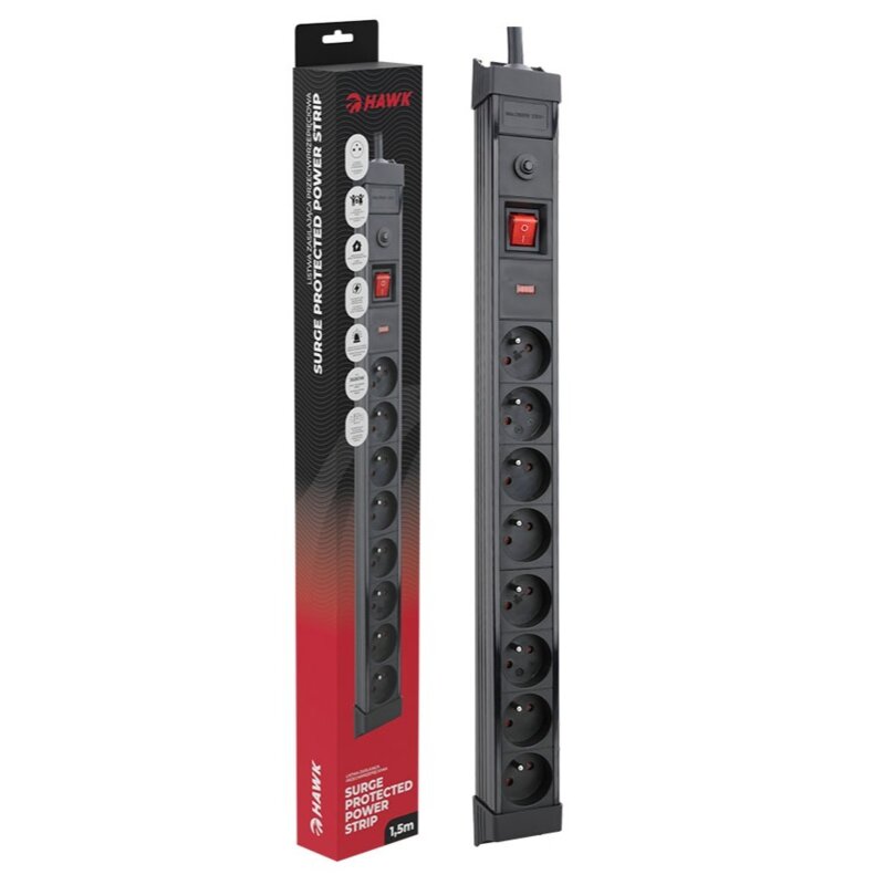 Listwa HAWK HWPS801BK (1.5 m) Czarny