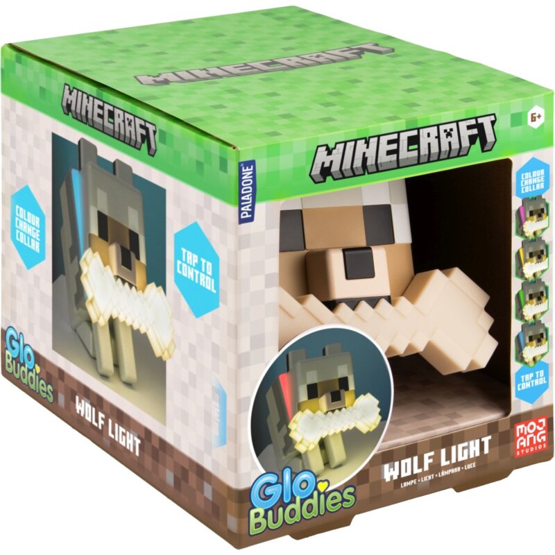 Zabawka lampka nocna PALADONE Minecraft Wilk Biały