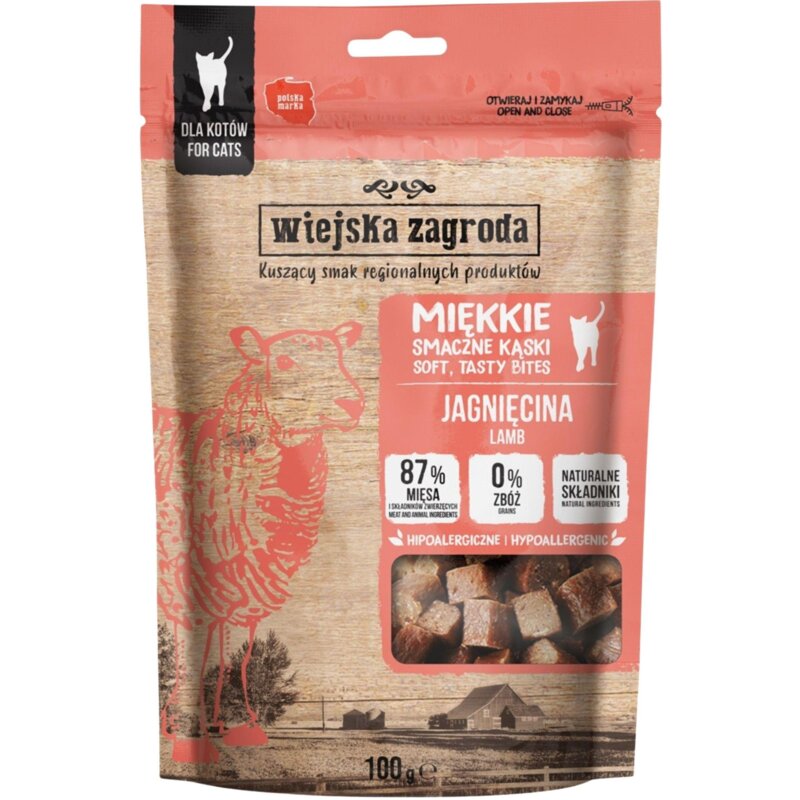 Przysmak dla kota WIEJSKA ZAGRODA Przekąski Jagnięcina 100 g