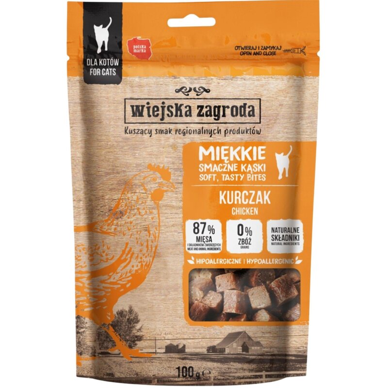 Przysmak dla kota WIEJSKA ZAGRODA Przekąski Kurczak 100 g
