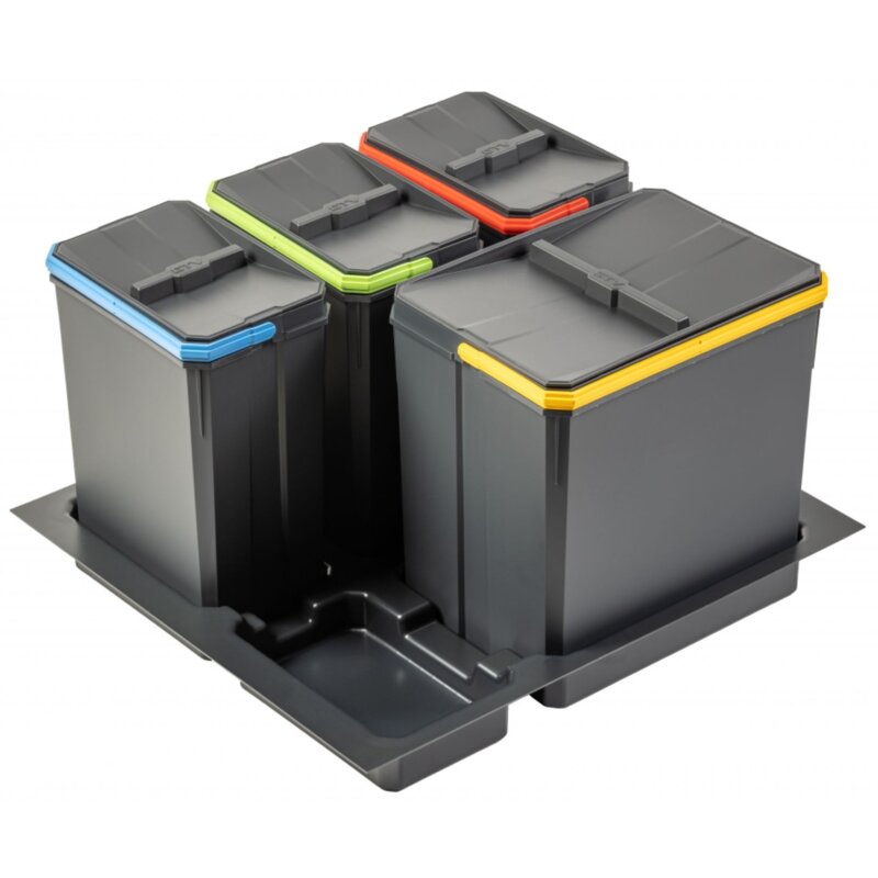 Sortownik GTV do szuflady blum 60cm POCZWÓRNY (1x15L + 3X7L)