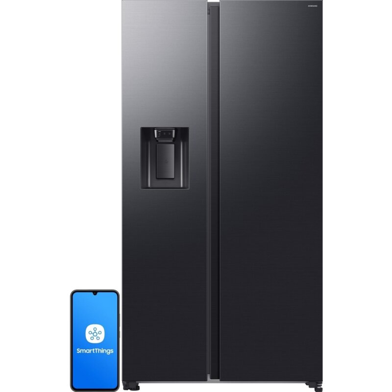 Lodówka SAMSUNG RS70F65KEFEO No frost Side by side AI Energy Mode 2.0, AI Inverter Kostkarka 178.4cm Grafitowa stal